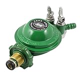 uxcell　ガスレギュレータ　バルブ　グリーン　金属　プラスチック　ガスゲージ