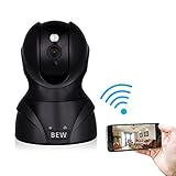 BEW 1080P Wireless Security Camera with 2-Way Audio and Night Vision,Baby/Nanny/Pet Monitor,Black [並