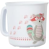 Badabulle Microwave Girl Safe Cup (Pink Racoon) by Badabulle