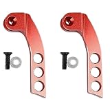Hlsicna(ヘルシンキ) 2X 金属製 4穴 トランスミッターのネックストラップバランサー アジャスター Futaba X9D RCリモートコントロール用 赤色 直立