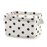 saumota Folding Small Conttonリネンデスクトップストレージテーブルオーガナイザー