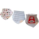 Baby Boys Bibs Absorbent with 100% Pure Cotton Gift Set by mom's care