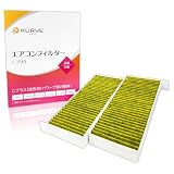 KURVE エアコンフィルター Cプラス 脱臭 花粉 プジョー用 DSオートモビル 308 308SW 508 508SW DS4 DS9 クルエ C466 2個入り 脱臭活性炭 PM2.5除去