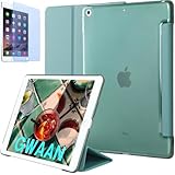 GWAAN【強化ガラスフィルム付き(ブルーライトカット)】iPad 10.2インチ 第9世代 第8世代 第7世代 (2021/2020/2019) と互換性あり スマートカバー ケース 背面半透明 オートスリープ機能 軽量 薄型 ハードタイプ A2602 A2604 A2603 A2605 A2197 A2200 A2198 A2270 A2428 A2429 A2430
