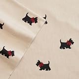 Cuddl Duds Dog Friends - Scotties Flannel Sheet Set - King [並行輸入品]