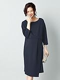 Angeliebe エンジェリーベ マタニティ ワンピース 授乳口付き ジョーゼット タッチ 強撚 スムース ラップ ワンピ 妊婦服 産前 産後 L ネイビー 22102 22102370