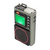 HRD-787 ポータブルフルバンドラジオ、SOSアラーム付きマルチバンドラジオ、FM VHF AM SW WBフルバンドハンドヘルドラジオ、Bluetoothカード再生レトロステレオ