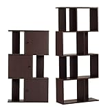 arne ディスプレイラック 完成品 シェルフ 本棚 扉付き 飾り棚 薄型 alto DX-3 alto4 ダークブラウン 2点セット