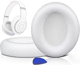 SOULWIT イヤーパッド イヤークッション 交換パッド Beats Studio Pro Wireless Noise Cancelling 用 ヘッドパッド 互換性 耳パッド 交換用 耳当て プロテインレザー イヤーカップ ノイズアイソレーションフォーム-マットホワイト