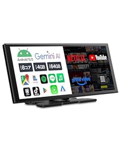 OTTOCAST Screen AI ポータブルディスプレイオーディオ Android 15 Gemini AI音声 ワイヤレスCarPlay/Android Auto対応