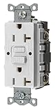 Bryant Electric GFRST20W 20 Amp 125V Commercial/Residential Self Test Duplex GFCI Receptacle, White 