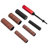 ポータブルスピンドルサンダー 手持ちゴムサンディングドラム ドリル用 4-1/2インチ x 1-1/2インチ 4-1/2インチ x 1インチ (レッド)