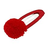 everbloom studio #35A Pompom clip red