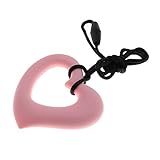 Perfk 授乳ジュエリー　歯がため　母乳　母乳ネックレス　歯固め　シリコーン　ドーナツ　ハート　かみかみ玩具　全10種類 - ピンク, ハート