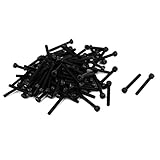 六角ボルト，SODIAL(R) M3×25六角ボルトヘッドキャップ六角穴付ボルト黒100個