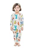 蘭ノ屋 MELLISSE DINOSAUR 9分袖 子供服 キッズ ベビー パジャマ 部屋着 ルームウェア 室内着 肌着 (130)