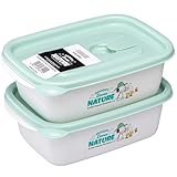 岩崎工業 スヌーピー 保存容器 フラップ付 コンテナ レンジ対応 610ml 2個 日本製 A-041 NC