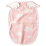 天使の羽 汗取りパッド 赤ちゃん 背中 汗 あせも予防 寝汗 2重ガーゼ 25 * 35cm (ピンクの雲)