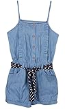 Plus Nao(プラスナオ) デニムサロペットパンツ オーバーオール ショートパンツ ショーパン 子供服 女の子 女児 キッズ KIDS 小学生 フリル - 110