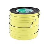 uxcell スポンジテープ スポンジ ブラック イエロー 片面スポンジテープ ノイズ絶縁 10個入り