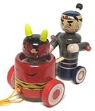 日本おもちゃ　郷土玩具　こけし工人　全日本こけしコンクール　運輸大臣賞　受賞作品　手作り　木地玩具　桃太郎