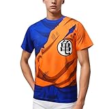 [ドラゴンボールゼット] カジュアル Tシャツ ドラゴンボールZ コンプレッション なりきり 悟空 戦闘服 亀 ストレッチ 吸汗速乾 グッズ キャラクター メンズ オレンジ