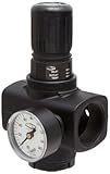 Dixon R17-B00RG Norgren Series Regulator with Gauge, 1 Size, 440 SCFM, 1-1/2 Port Size, 5-125 PSI by