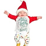 ガールレターTシャツトップスパンツクリスマス服セット、todaies男の子服2017 18-24M ホワイト