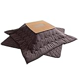 タンスのゲン こたつ 3点セット 【本体+掛布団+敷布団】 80×80 正方形 折れ脚 600W ハロゲンヒーター ナチュラル 21300062 04