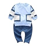 (プタス)Putars ベビー服 子供服 上下セット パーカー 男の子 長袖 パッチワーク 可愛い 秋 冬 スポーツ 運動会 旅行 記念日 プレゼント 12ヶ月-3歳