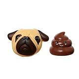 teegomoかわいいパグ犬カーキShar Pei and Crazy Stool Squeeze Poo Squishies Slow Rising子供プレゼント楽しいコレクションStress Re