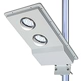 ソーラーライト 1100ルーメン LEDソーラーライト 庭先 駐車場 ポール/竿に取り付け 防水IP65 センサーライト 光センサー 玄関ライト タイマーで明るさの調整できる 12W 6500K 52