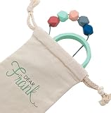 Dear Frank 'Flora' Nursing Necklace for Mom Plus Free Bracelet | Silicone Teething Necklaces Make th