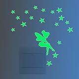 Feskin® 3Pcs Creative Wall Decorative Skin Sticker Glow in the Dark, Light Switch Decor Removable Vi
