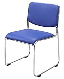 PVC張りスタッキングチェア ブルー13φフレーム