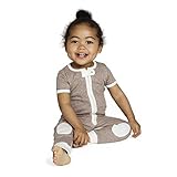 Baby Deedee Short Sleeve 1 Piece Footless Romper Pajama, Mocha Heather, 12-18 Months by baby deedee