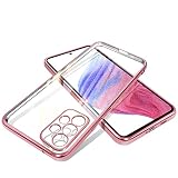 Galaxy A53 5G ケース クリア SC-53C SCG15 カバー スマホケース 耐衝撃 スリム 透明 擦り傷防止 耐衝撃 軽量 TPU （ゴールド）