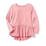オールドネイビー OLD NAVY/ ジャージペプラムヘムトップ フィジーピンク トップス長袖Tシャツ 5歳【並行輸入】
