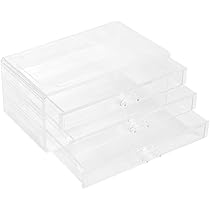 Amazon.co.jp: TKY アクリル収納ケース メイクボックス 3段 透明