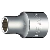 トネ(TONE) ソケット(12角) 4DB-12 差込角12.7mm(1/2") 二面幅3/8inch インチ