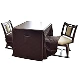 タンスのゲン 【速暖2秒！600Wハロゲンヒーター】 手元コントローラー ダイニングこたつ 4点セット 2人用 【こたつ本体+掛布団+チェア2台】 回転椅子 正方形 80×80cm 3段階高さ調節こたつテーブル 2130005500