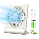 Jialexin 卓上扇風機 小型 USB充電式 デスクファン 12時間連続使用 コンパクトファン風量3段階切替 省エネ