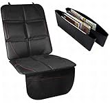 FeRICHE チャイルドシート マット カープロテクトマット 車保護シート カバー(収納ポケット2個セット)