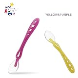 Baby Spoons, MDB Baby's Gum-Friendly First Stage Soft Tip Silicone Feeding Spoons for Babies - Great