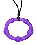 KidKusion Gummi Teething Necklace Bamboo, Purple [並行輸入品]