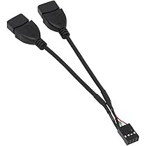 Amazon.co.jp: アイネックス ケース用USBケーブル 2×5メス - Aメス×2
