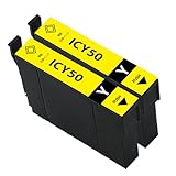 エプソン用 ICY50インク ICY50互換インクカートリッジ 大容量 2本セット IC6CL50対応機種：EP-702A / EP-703A / EP-704A / EP-705A / EP-774A / EP-801A / EP-802A / EP-803A / EP-803AW / EP-804A / EP-804AR / EP-804ARUなど