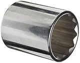 Martin BM1218 18mm Type II Opening 3/8' Square Drive Socket, 12 Points Standard, 30mm Length, Chrome