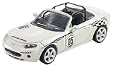 DIECASTTEAM 1/64 マツダ MX5 レーシングバージョン - (RHD) - ホワイト 完成品 LL-045-193