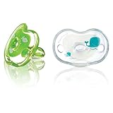 Born Free Bliss 6M+ Orthodontic Shape Pacifier, (Blue & Green) by Born Free